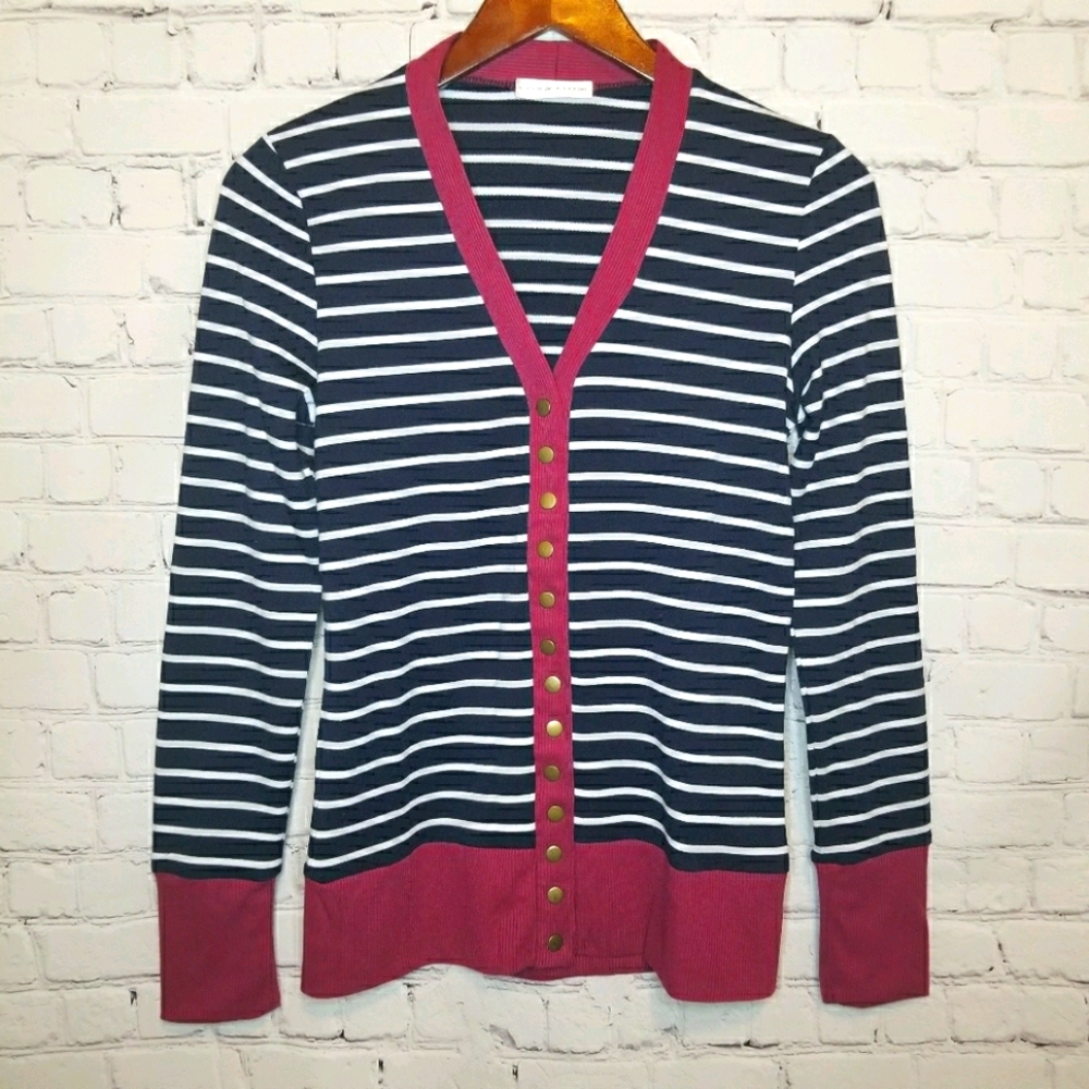 Coco & main cardigan button stripe